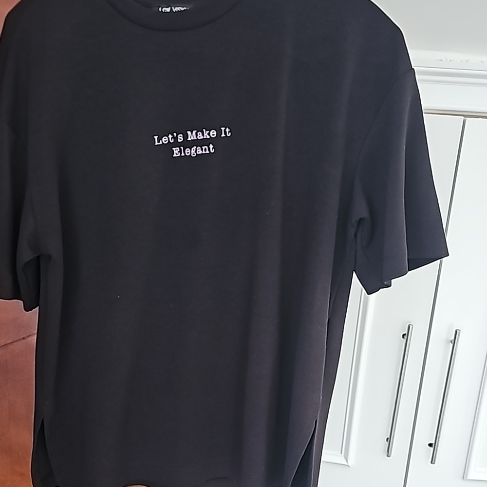 Black Crew Neck Boxy T-Shirt